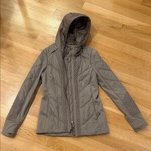 Women's Athleta Quilted Hooded Jacket - Gray